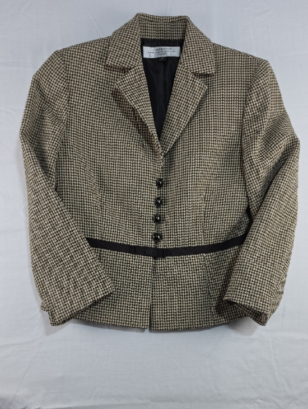 Tahari Arthur S. Levine Houndstooth Blazer Size 2P